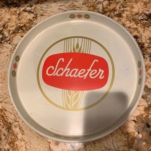 COPY - Vintage Schaefer Metal Tray/Barware